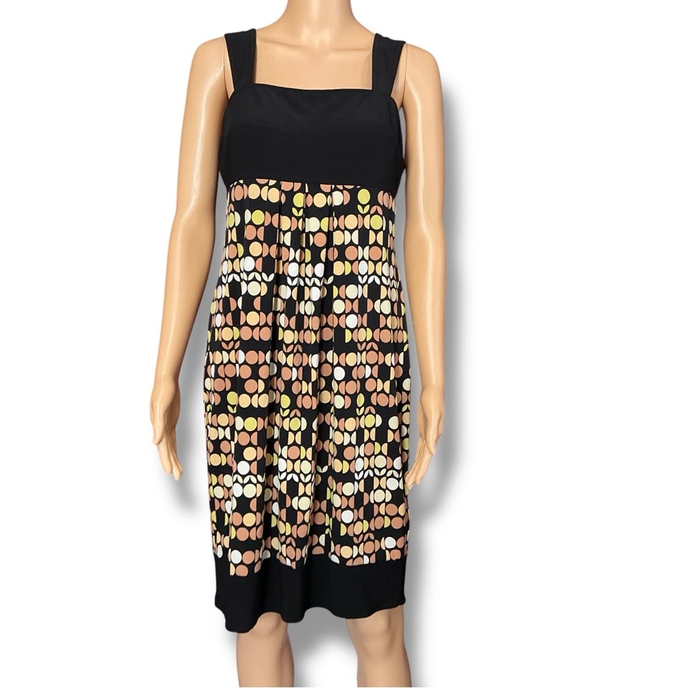 Dressbarn Circle Geometric Patterned Sleeveless MIDI Dress